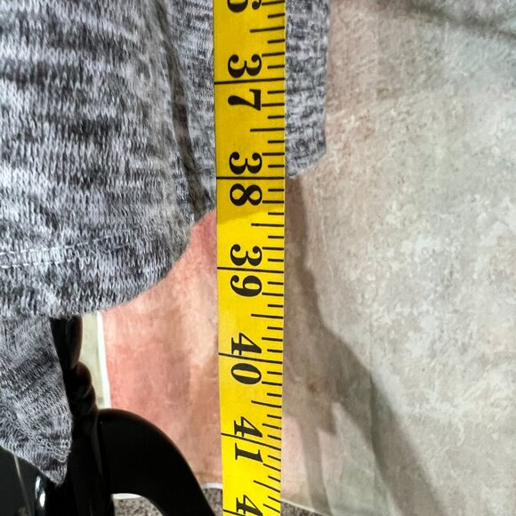 πPer Seption Woman Grey Melange Midi Plus Size Cardigan - Picture 8 of 14